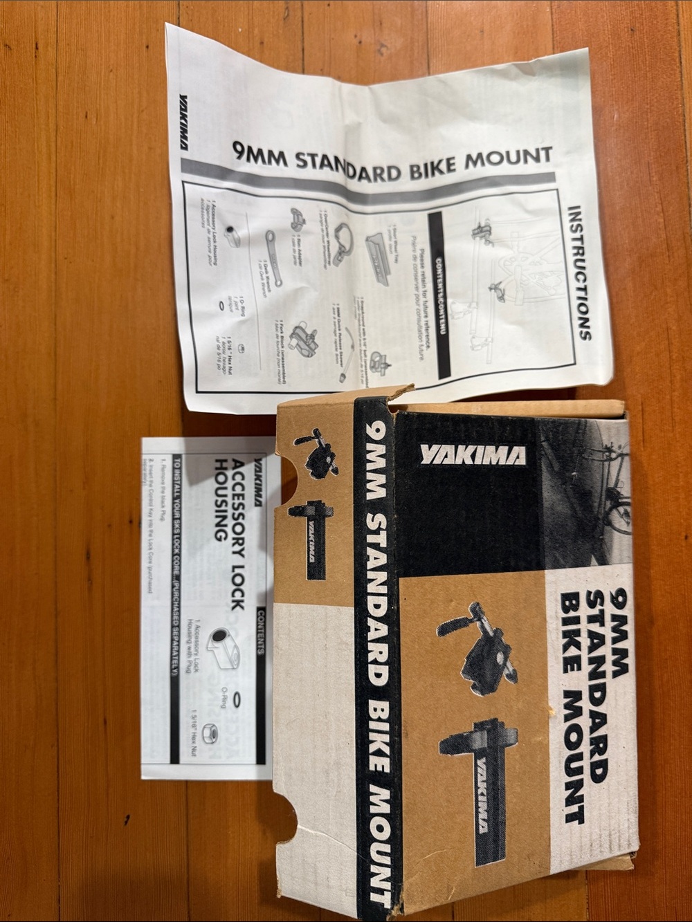 New Yakima 9mm standard bike mount kit